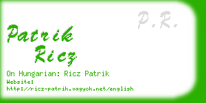 patrik ricz business card